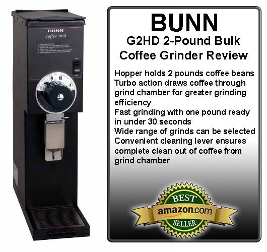 BUNN G2HD 2Pound Bulk Commercial Coffee Grinder Review